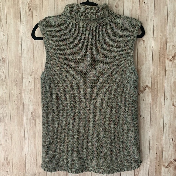 CO & Eddy Woven Sleeveless Sweater Turtle Neck - Picture 6 of 9